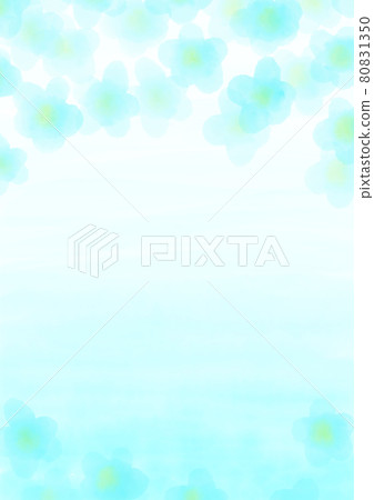 Blue flower watercolor illustration wallpaper 80831350