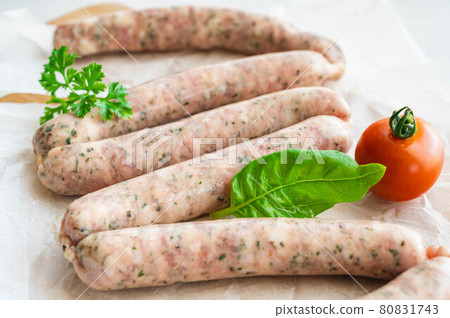 Raw wiener sausage Raw wiener sausage 80831743