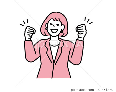 Business illustration (motivation, challenge, effort, woman, goal, success, step up, growth, guts pose, aspiration) 80831870