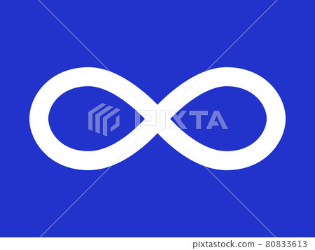 Metis flag blue flag in real proportions and colors, vector 80833613