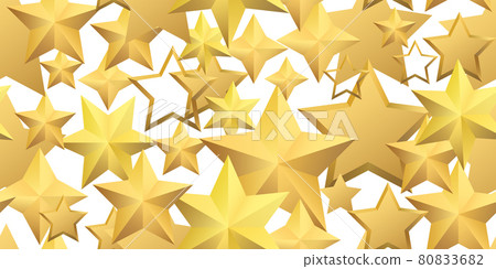 Seamless pattern Gold stars confetti - Stock Illustration [80833682 ...