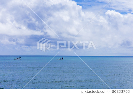 從茨城縣日立市濱宮路公園看到的大海 80833703