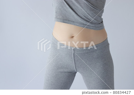 Belly fat in women. Postpartum diet. Pelvic distortion image 80834427