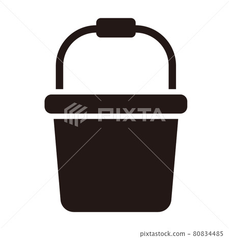 Simple bucket icon / white background 80834485