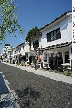 講述城下町歷史的松本中町商店街的街景和倉庫，以及生子城牆 80836238