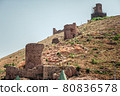 Mountains, rocks, large stones and ruins in the 80836578