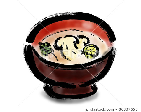 【松茸蘑菇湯】手繪毛筆插畫素材 【松茸蘑菇湯】手繪毛筆插畫素材 80837655