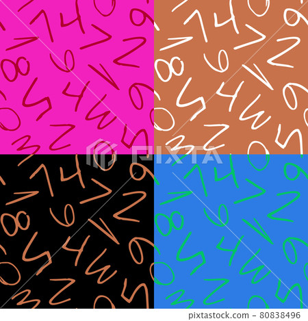 Set of colorful math seamless vector pattern - Stock Illustration ...