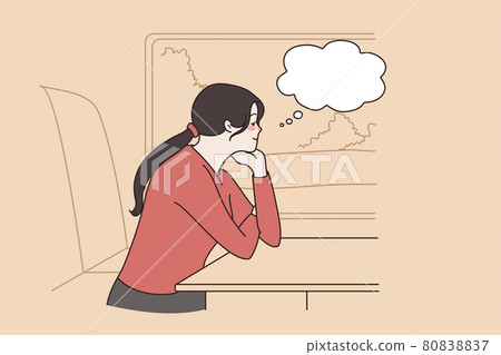 Summer travel on train concept 80838837