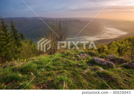 Sunshine from Oslusa Viewpoint in Tara National Park 80838843