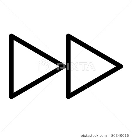 Simple fast forward vector illustration 80840016