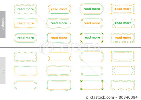 Orange Green Yellow Title Heading Button... - Stock Illustration ...