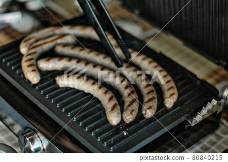 Grilled sausages are cooked Grilled sausages are cooked 80840215