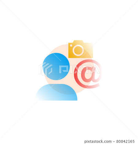 Username. Vector icon in gradient style. Editable illustration Username. Vector icon in gradient style. Editable illustration 80842165