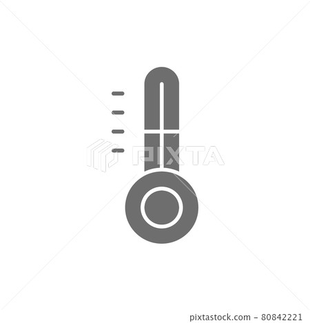 Fridge thermometer grey icon. Isolated on white background 80842221