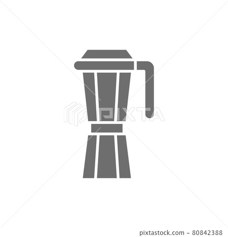 Italian coffee maker, espresso machine grey icon. Italian coffee maker, espresso machine grey icon. 80842388