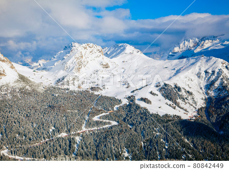 Ski Resort in Dolomites Ski Resort in Dolomites 80842449