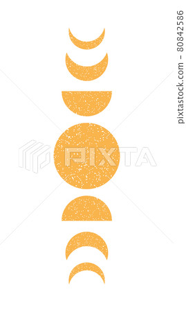 Poster with phases of moon 80842586