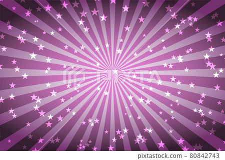 Pastel pink retro banner with rays and stars 80842743