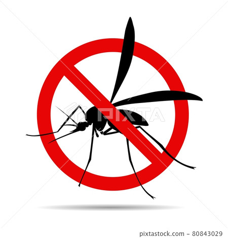 No mosquito fly stop sign No mosquito fly stop sign 80843029