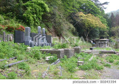 Ogatsuhama, central part of Ogatsu-cho, Ishinomaki City, summer 2012, one year after the Great East Japan Earthquake 80843394