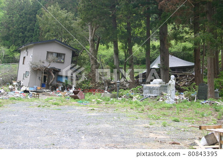 Ogatsuhama, central part of Ogatsu-cho, Ishinomaki City, summer 2012, one year after the Great East Japan Earthquake Ogatsuhama, central part of Ogatsu-cho, Ishinomaki City, summer 2012, one year after the Great East Japan Earthquake 80843395