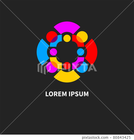 Business meeting logotype. Company of friends icon Business meeting logotype. Company of friends icon 80843425