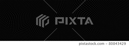 Wide banner with abstract distorted structure 80843429