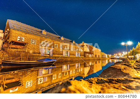 Otaru Canal and Starry Sky Otaru Canal and Starry Sky 80844780