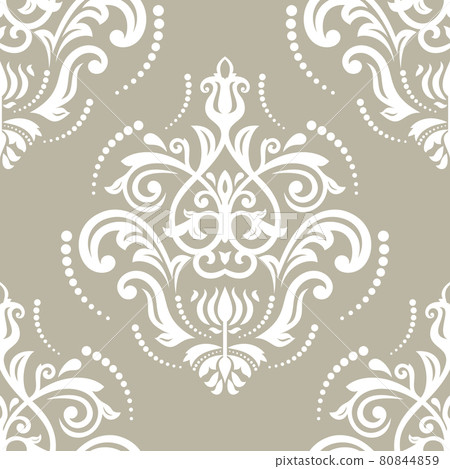 Classic Seamless Vector Fine Pattern With Arabesques 80844859