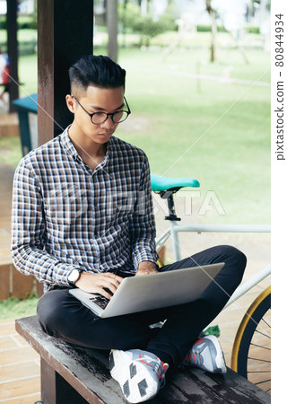 IT Student Working on Laptop IT Student Working on Laptop 80844934