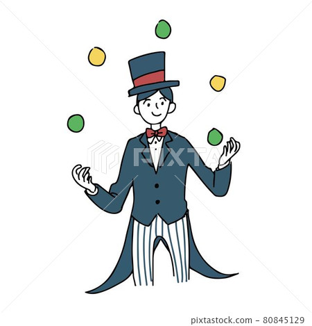 Male magician juggling 80845129