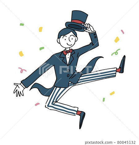 Men in top hat dancing Men in top hat dancing 80845132