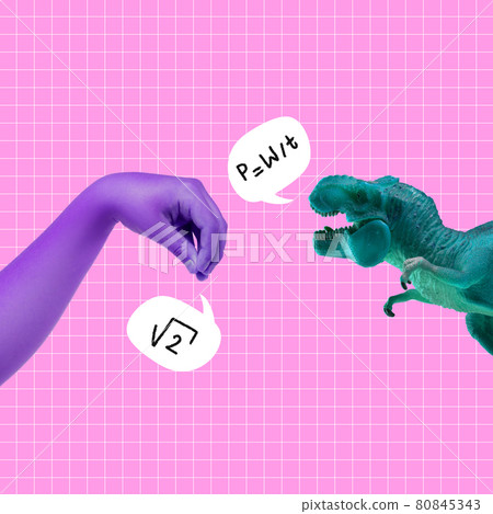 Contemporary art collage, modern design. Back to school concept. Idea, insiration, design Contemporary art collage, modern design. Back to school concept. Idea, insiration, design 80845343
