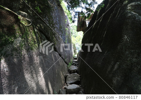 The mountain trail of the Hakuunbashi course on Mt. Tsukuba in Ibaraki Prefecture The mountain trail of the Hakuunbashi course on Mt. Tsukuba in Ibaraki Prefecture 80846117
