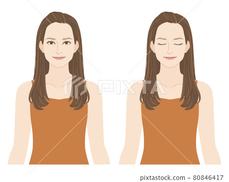 穿吊帶背心的無妝女人 穿吊帶背心的無妝女人 80846417