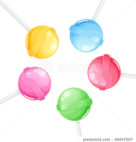 Colorful lollipop background illustration_lollipop _1: 1 80847007