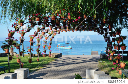Beautiful Ohrid lake and historical town, North Macedonia Beautiful Ohrid lake and historical town, North Macedonia 80847014