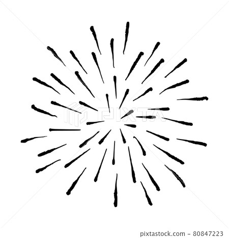 Vintage sunburst hand drawn icon. Isolated on white firework doodle design element. Vintage sunburst hand drawn icon. Isolated on white firework doodle design element. 80847223