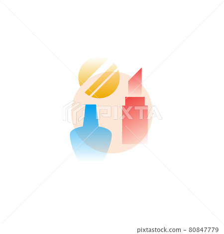 Make up. Vector icon in gradient style - Stock Illustration [80847779 ...