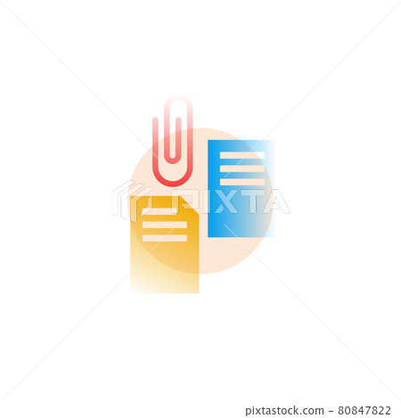 Documentation. Vector icon in gradient style. Editable illustration 80847822
