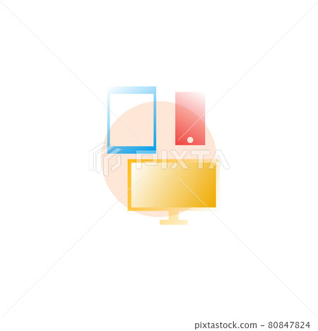 Devices. Vector icon in gradient style.... - Stock Illustration ...