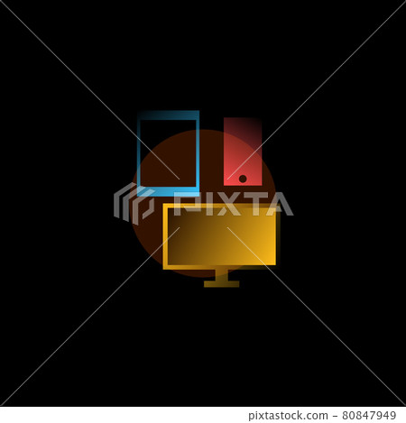 Devices. Vector icon in gradient style.... - Stock Illustration ...