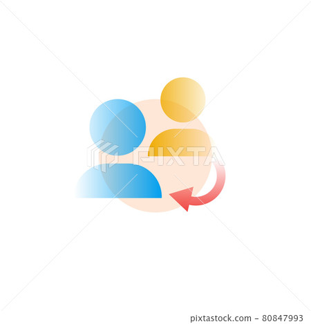 Change account. Vector icon in gradient style Change account. Vector icon in gradient style 80847993
