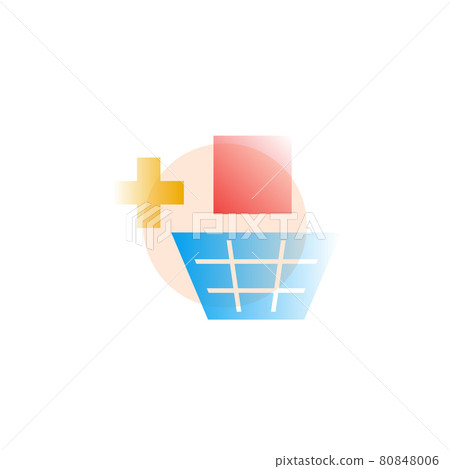 Add to cart. Vector icon in gradient style 80848006