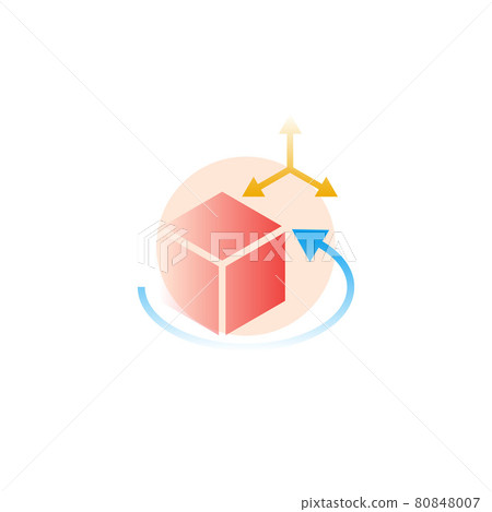 3d files. Vector icon in gradient style 80848007