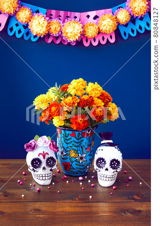 Day of the dead, Dia De Los Muertos Celebration Background 80848127