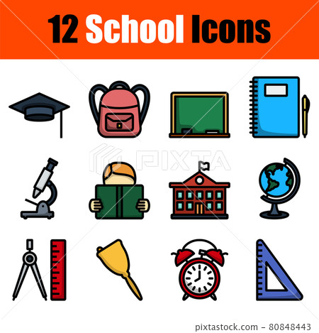 School Icon Set-插圖素材 [80848443] - PIXTA圖庫