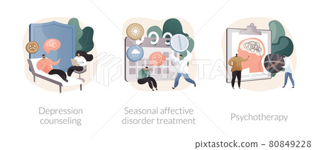 Mental health condition abstract concept vector illustrations. 80849228