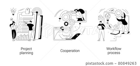 Business process abstract concept vector illustrations. 80849263